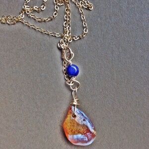 ✨Lake Superior Agate Healing Crystal Necklace: Pollen in Honey Agate Talisman✨